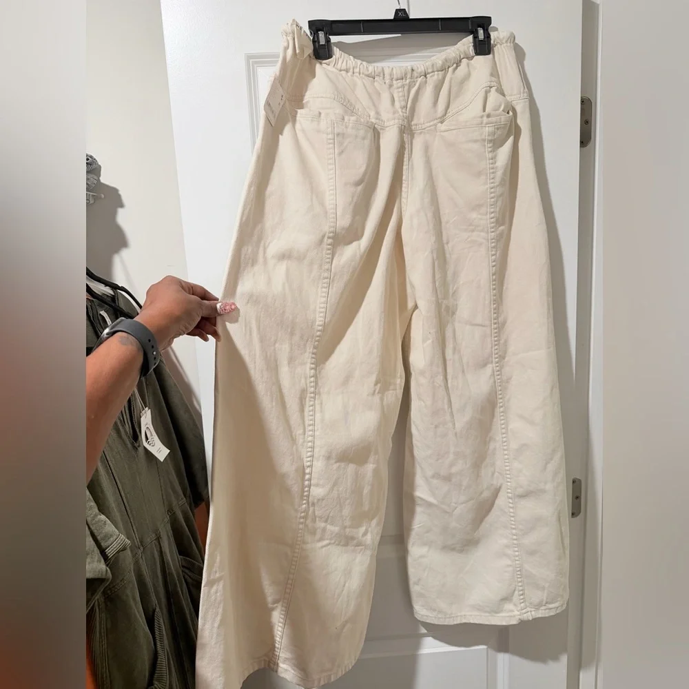 Free People Cream Liberty Pants - Picture 3 of 4